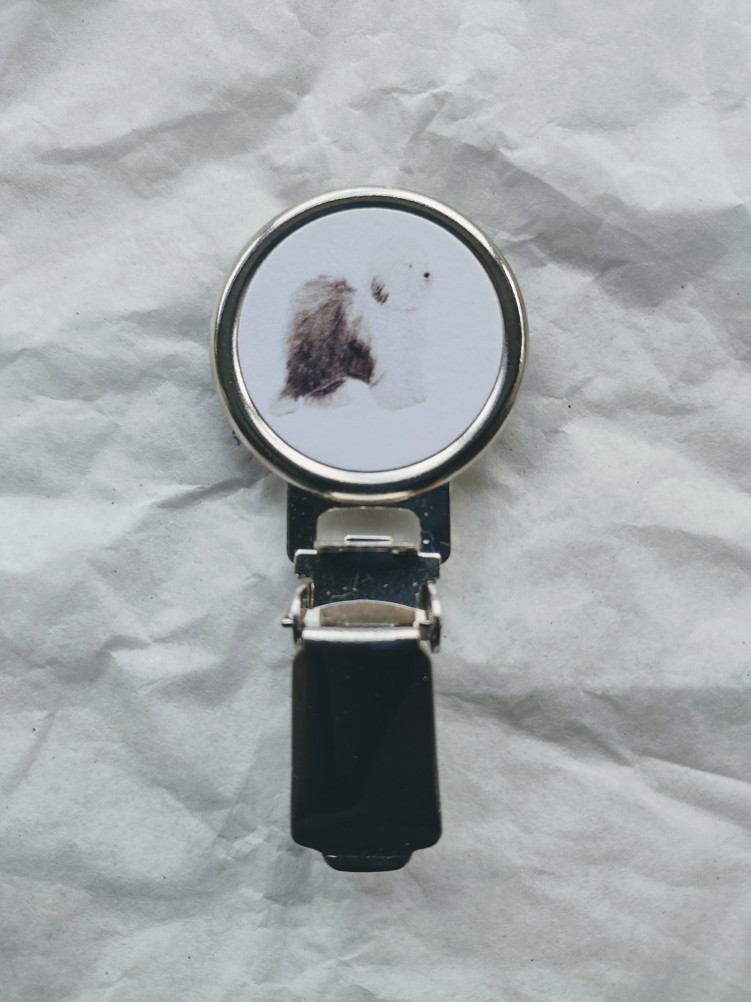 Old English Sheepdog Dog Show Ring Clip