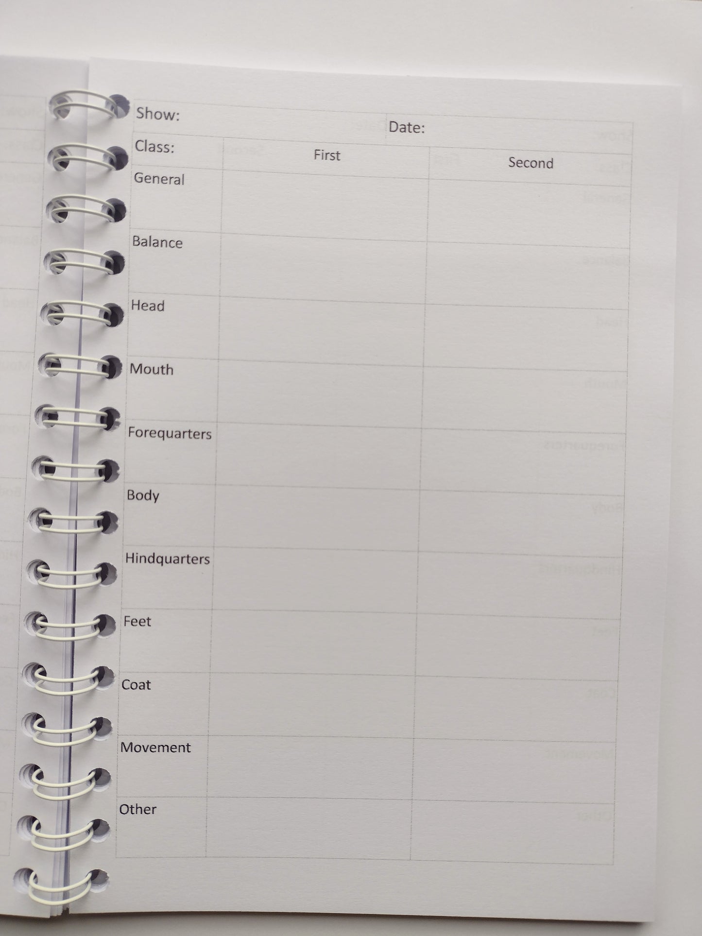 L/C Chihuahua Dog Show Judging Critique Notes Book A5