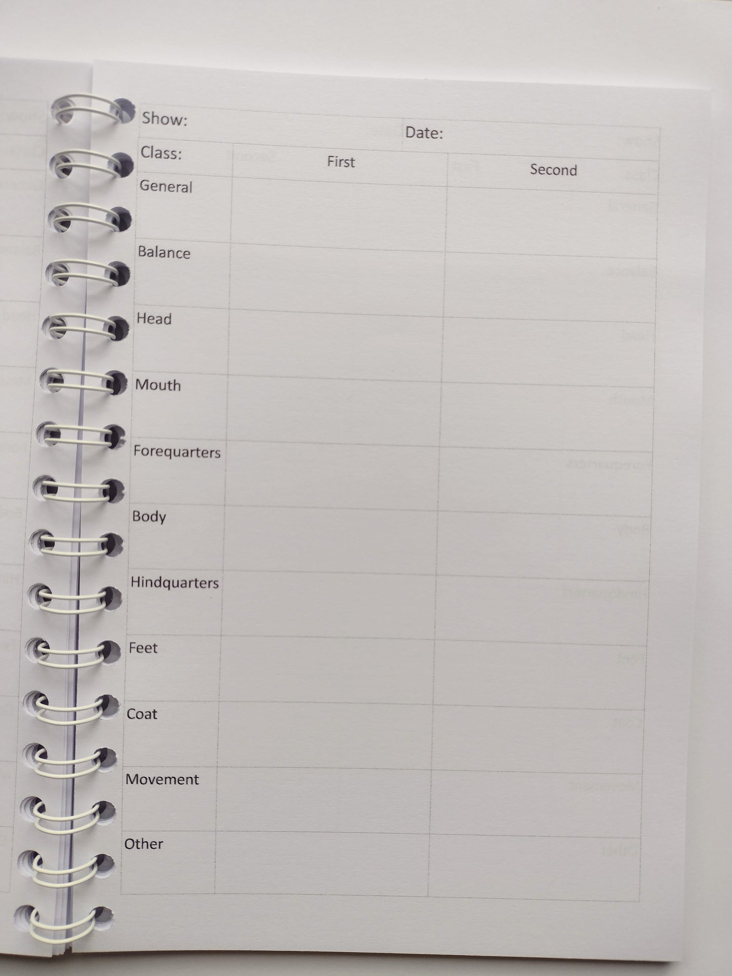 Belgian Shepherd Dog (Malinois) Dog Show Judging Critique Notes Book A5