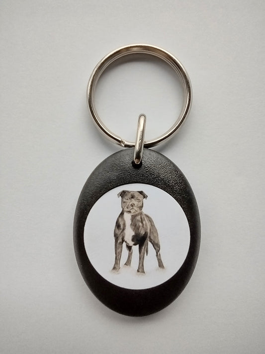 Staffordshire Bull Terrier Keyring