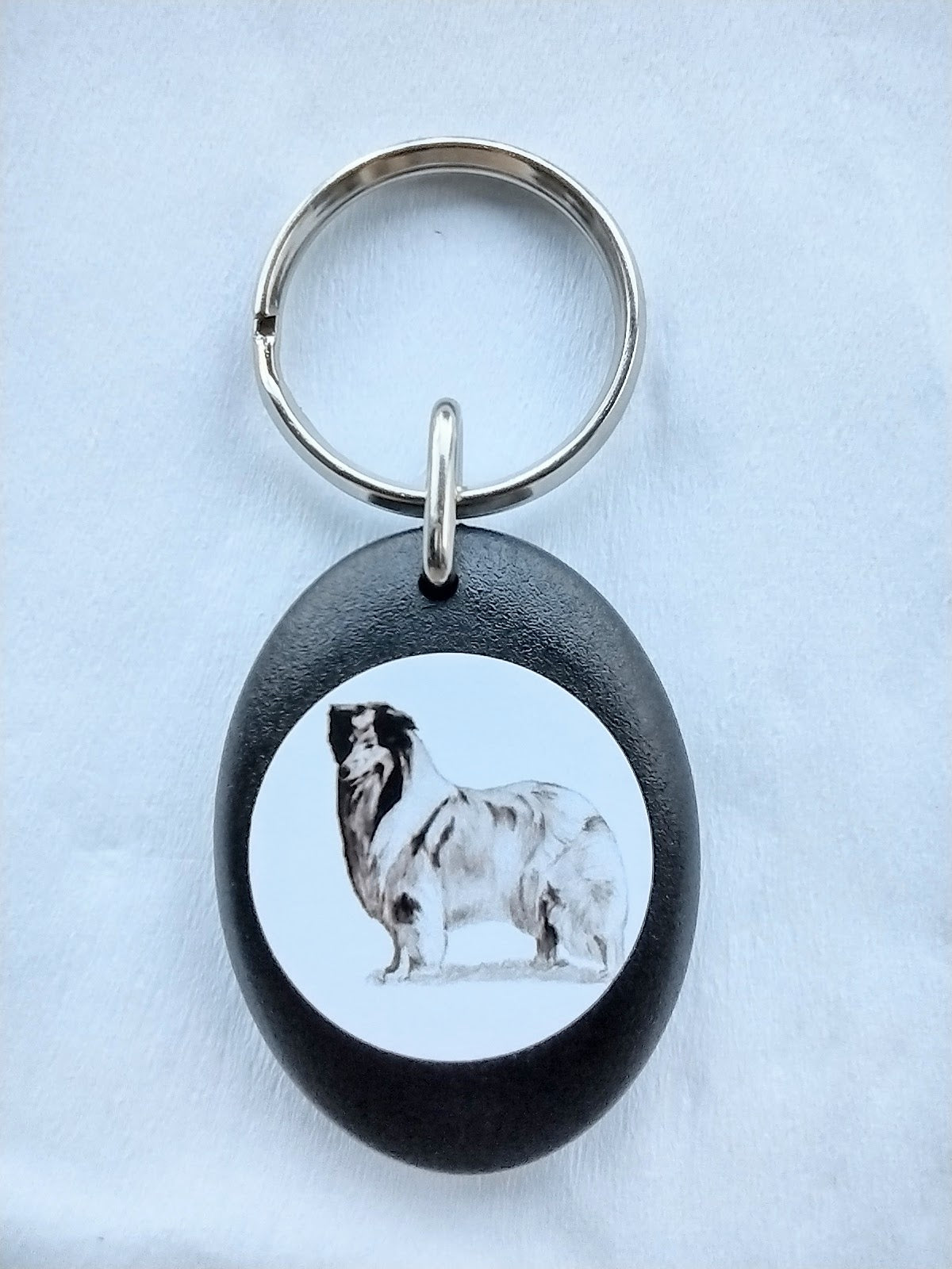 Rough Collie Keyring