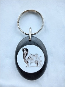 Rough Collie Keyring