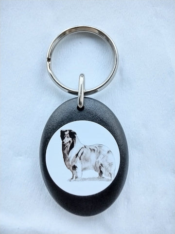 Rough Collie Keyring