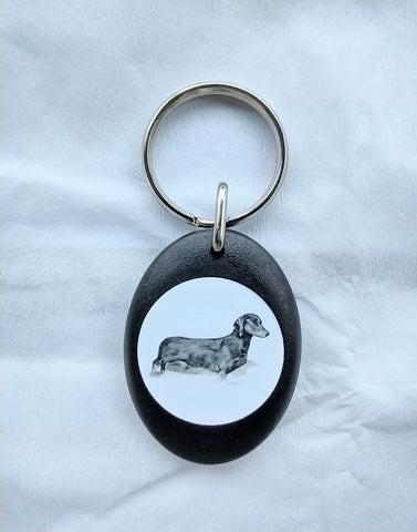 S/H Dachshund Keyring