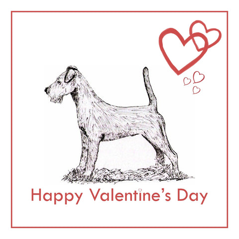 Irish Terrier Valentine's Day Card PERSONALISATION AVAILABLE