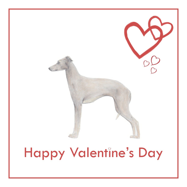 Italian Greyhound Valentine's Day Card PERSONALISATION AVAILABLE