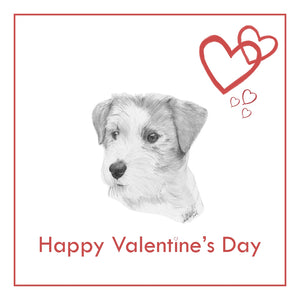 Jack Russell Terrier Valentine's Day Card PERSONALISATION AVAILABLE