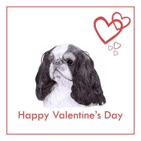 King Charles Spaniel Valentine's Day Card PERSONALISATION AVAILABLE