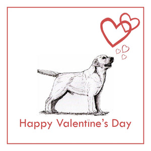 Labrador Retriever Valentine's Day Card PERSONALISATION AVAILABLE