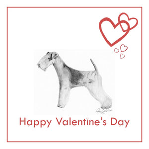 Lakeland Terrier Valentine's Day Card PERSONALISATION AVAILABLE