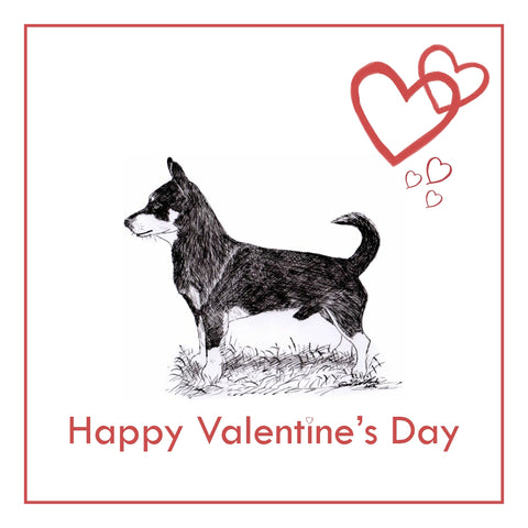 Lancashire Heeler Valentine's Day Card PERSONALISATION AVAILABLE