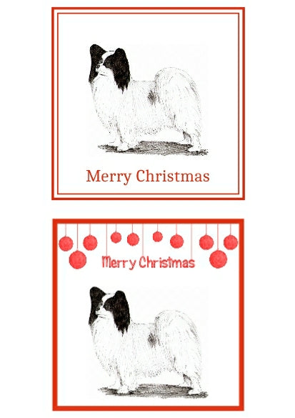 Papillon Christmas Cards Pack of 6