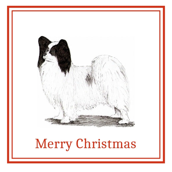 Papillon Christmas Card Choice of 3