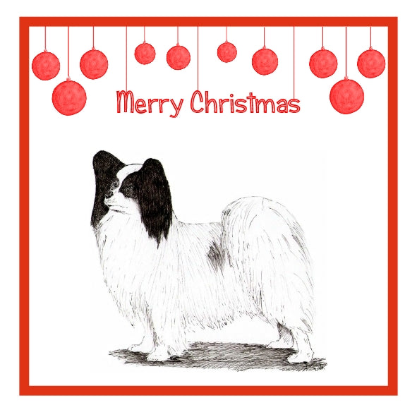 Papillon Christmas Cards Pack of 6