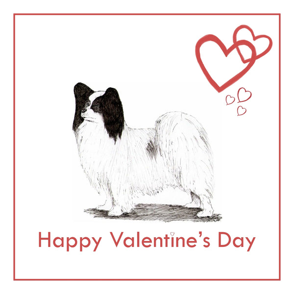 Papillon Valentine's Day Card PERSONALISATION AVAILABLE