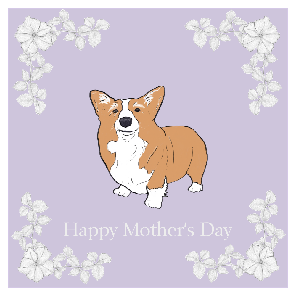 Pembroke Welsh Corgi Mother's Day Card