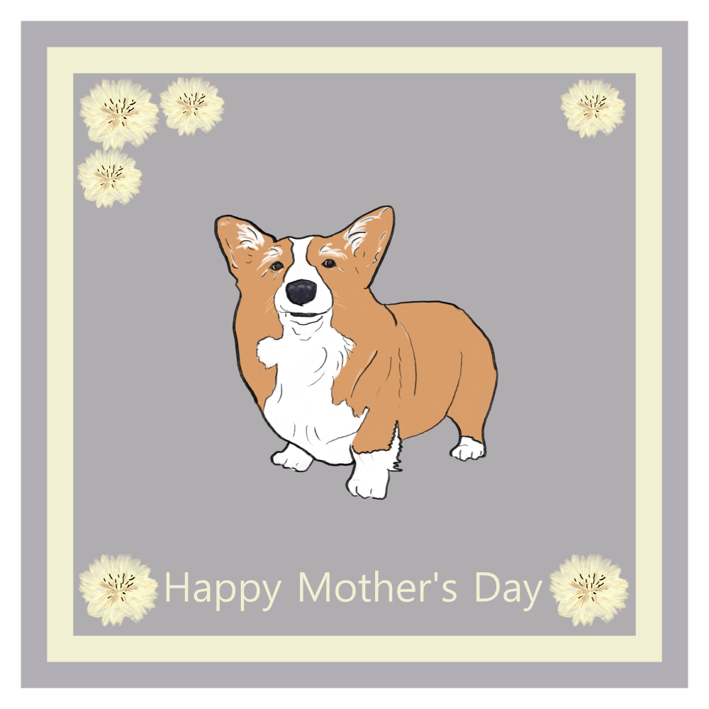 Pembroke Welsh Corgi Mother's Day Card
