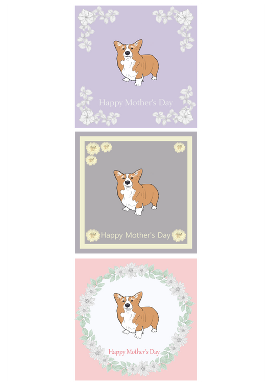 Pembroke Welsh Corgi Mother's Day Card