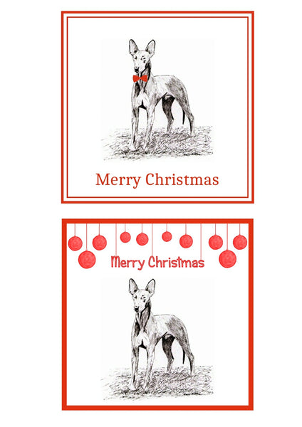 Pharaoh Hound Christmas Cards Pack of 6