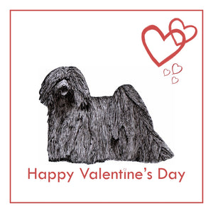 Hungarian Puli Valentine's Day Card PERSONALISATION AVAILABLE