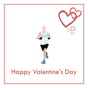 Runner Valentine's Day Card PERSONALISATION AVAILABLE