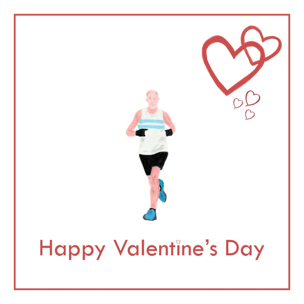 Runner Valentine's Day Card PERSONALISATION AVAILABLE