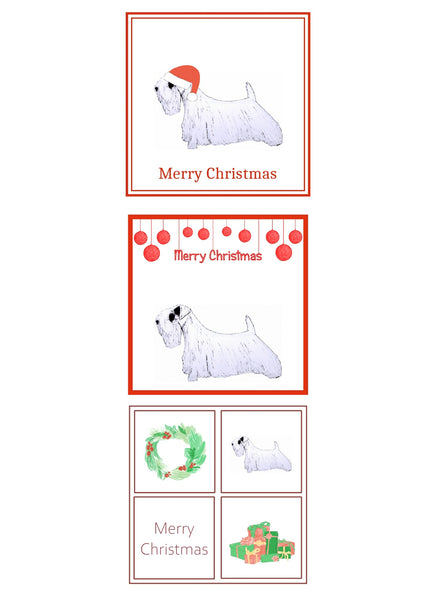 Sealyham Terrier Christmas Card Choice of 3