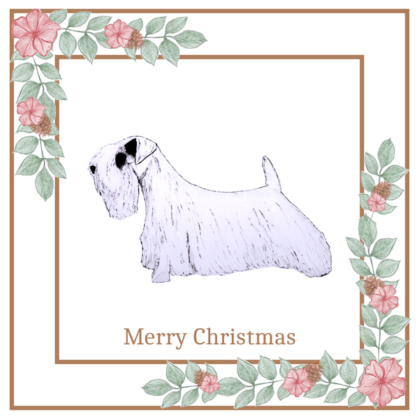 Sealyham Terrier Christmas Card Choice of 3 Card Designs Single or Multi Pack