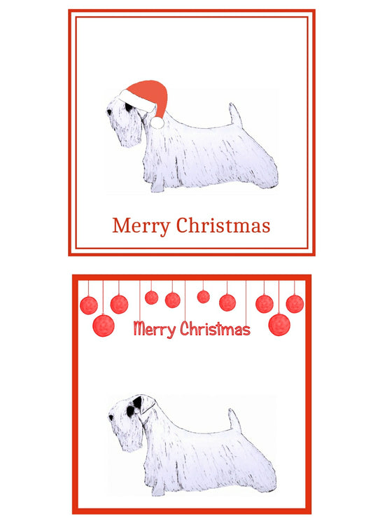 Sealyham Terrier Christmas Cards Pack of 6