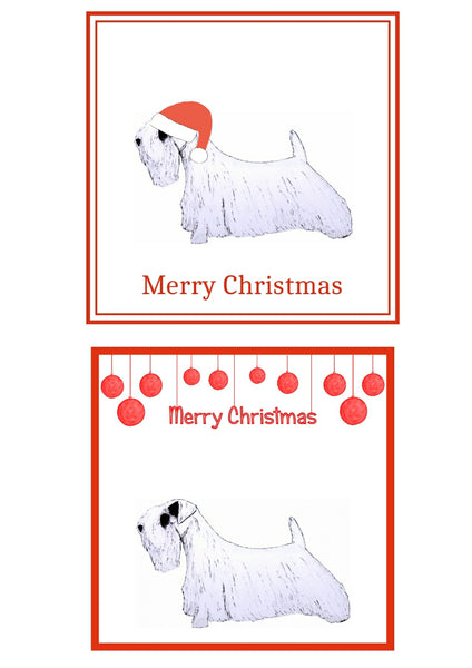Sealyham Terrier Christmas Cards Pack of 6