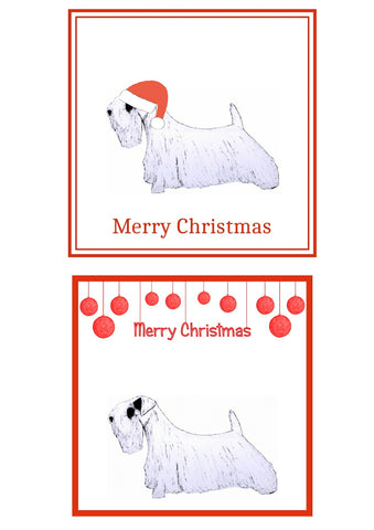 Sealyham Terrier Christmas Cards Pack of 6