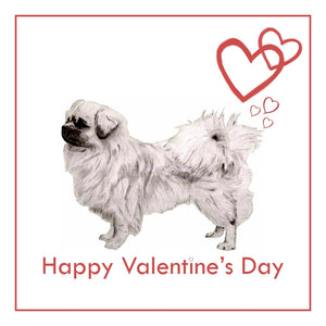 Tibetan Spaniel Valentine's Day Card PERSONALISATION AVAILABLE