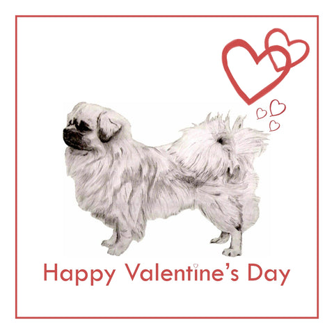 Tibetan Spaniel Valentine's Day Card PERSONALISATION AVAILABLE