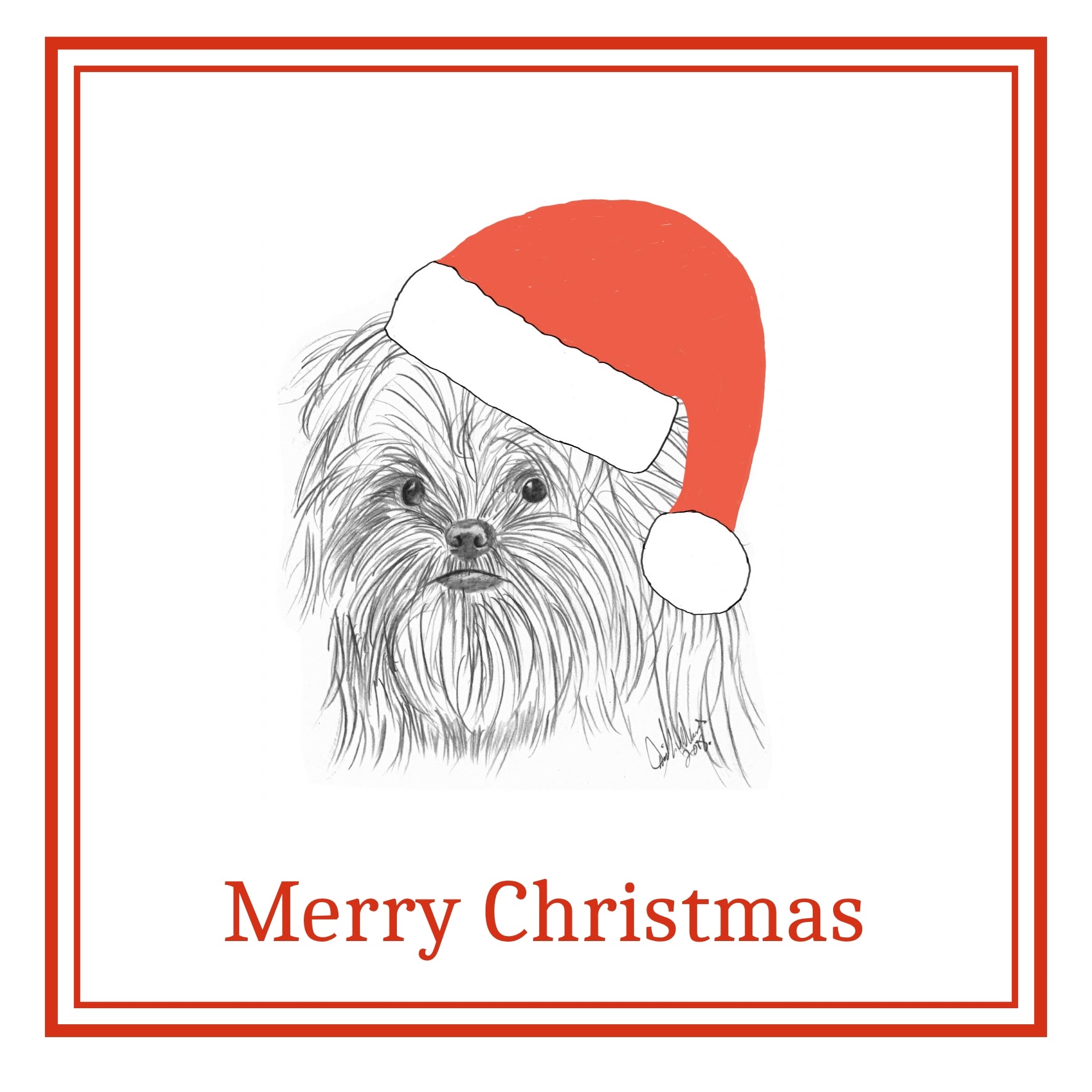 Affenpinscher Christmas Cards Pack of 6