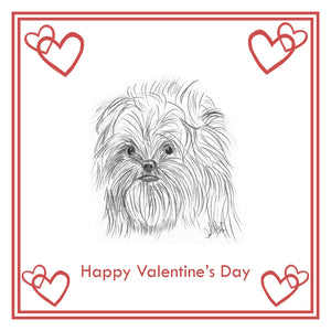 Affenpinscher Valentine's Day Card Choice of 3 PERSONALISATION AVAILABLE