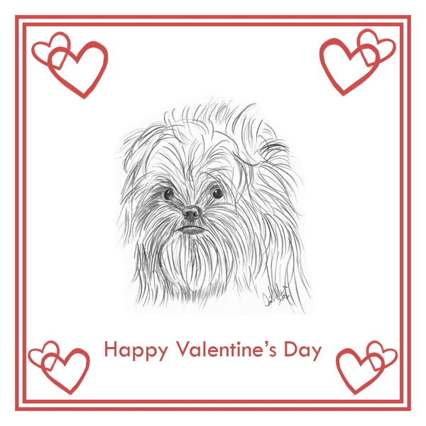 Affenpinscher Valentine's Day Card Choice of 3 PERSONALISATION AVAILABLE