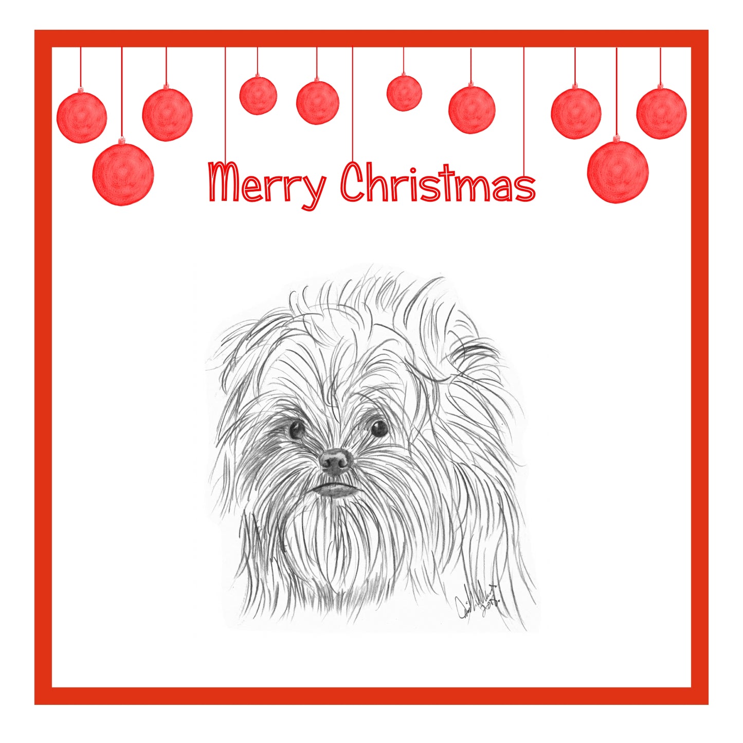 Affenpinscher Christmas Cards Pack of 6
