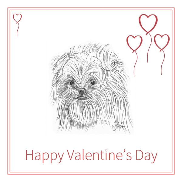 Affenpinscher Valentine's Day Card Choice of 3 PERSONALISATION AVAILABLE