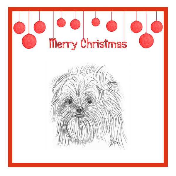 Affenpinscher Christmas Cards Pack of 6