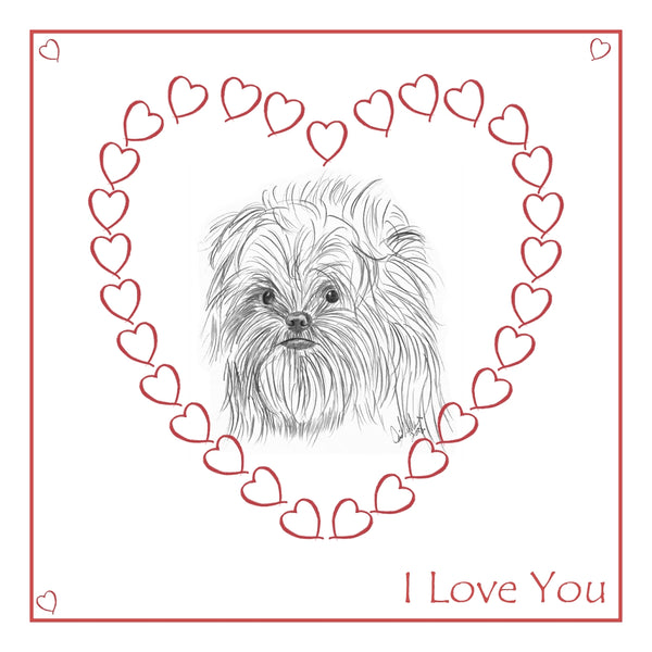 Affenpinscher Valentine's Day Card Choice of 3 PERSONALISATION AVAILABLE