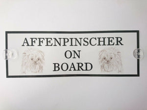 Affenpinscher On Board Car Sign