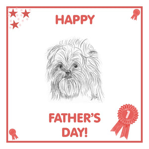 Affenpinscher Father's Day Card PERSONALISATION AVAILABLE