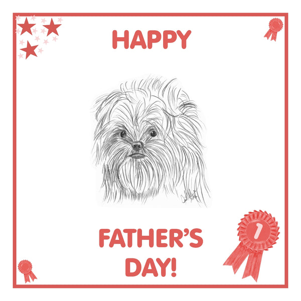 Affenpinscher Father's Day Card PERSONALISATION AVAILABLE