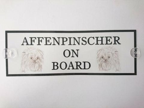 Affenpinscher On Board Car Sign