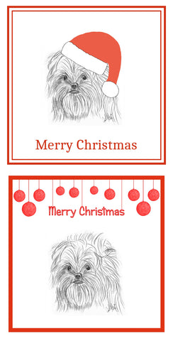 Affenpinscher Christmas Cards Pack of 6