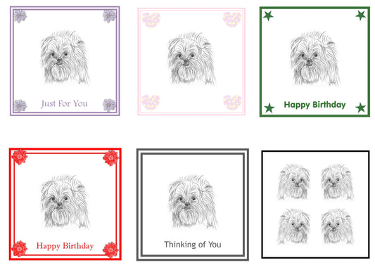 Affenpinscher Greeting Card Choice of 6 Designs BIRTHDAY, THINKING OF YOU, BLANK