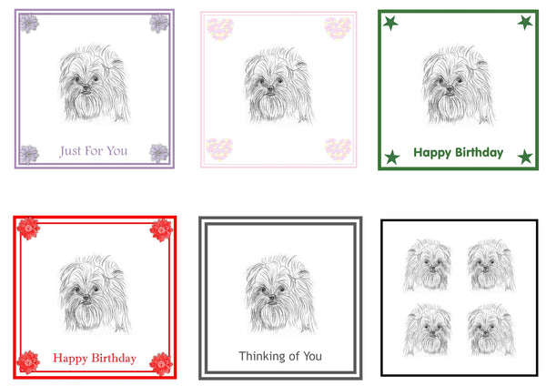 Affenpinscher Greeting Card Choice of 6 Designs BIRTHDAY, THINKING OF YOU, BLANK