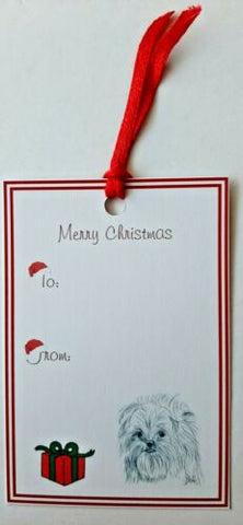 Affenpinscher Christmas Gift Tags Pack of 8