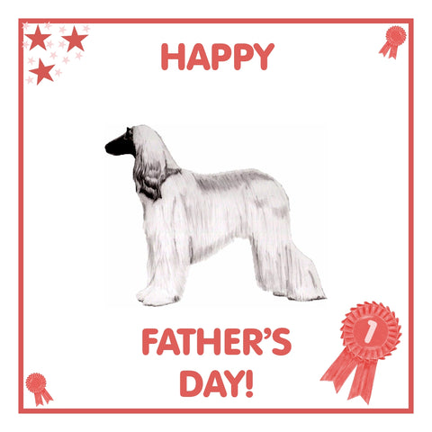 Afghan Hound Father's Day Card PERSONALISATION AVAILABLE