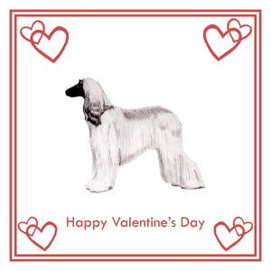 Afghan Hound Valentine's Day Card Choice of 3 PERSONALISATION AVAILABLE